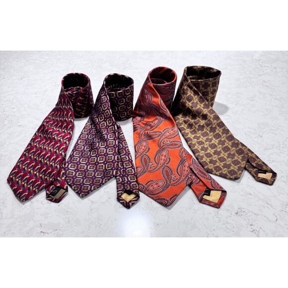 Robert Talbot Best of Class lot of 4 & 1 Pc Studio Silk Neckties 58"-60" - USA - Picture 12 of 16